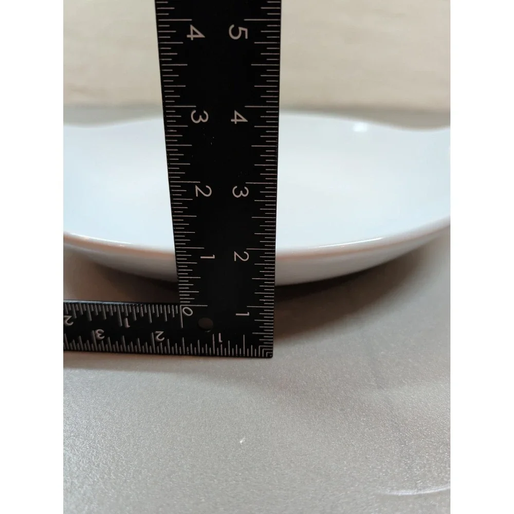 Home Essentials Pure White Ceramic Serving Bowl with Handles 13in Round Platter
